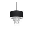 Milagro Lampa wisząca ALMERIA BLACK/CHROME 1xE27 MLP6431