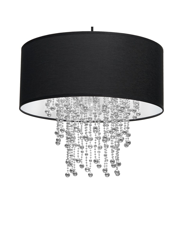 Milagro Lampa wisząca ALMERIA BLACK/CHROME 1xE27 MLP6431
