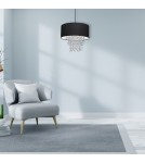 Milagro Lampa wisząca ALMERIA BLACK/CHROME 1xE27 MLP6431