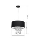 Pendant lamps - Milagro ALMERIA BLACK/CHROME 1xE27 pendant lamp MLP6431 - product 7
