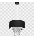 Milagro Lampa wisząca ALMERIA BLACK/CHROME 1xE27 MLP6431