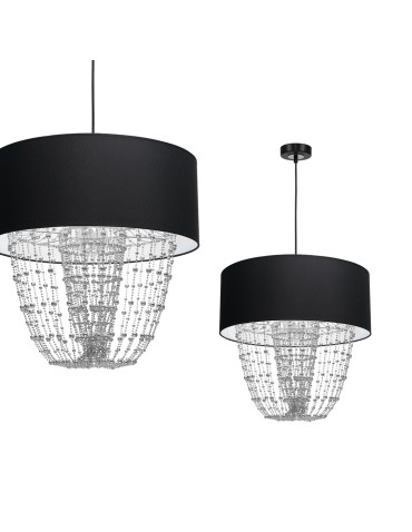 Milagro ALMERIA BLACK/CHROME 1xE27 pendant lamp MLP6432