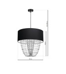 Milagro Lampa wisząca ALMERIA BLACK/CHROME 1xE27 MLP6432