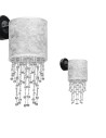 Milagro Wall lamp ALMERIA SILVER/BLACK 1xE27 MLP6433