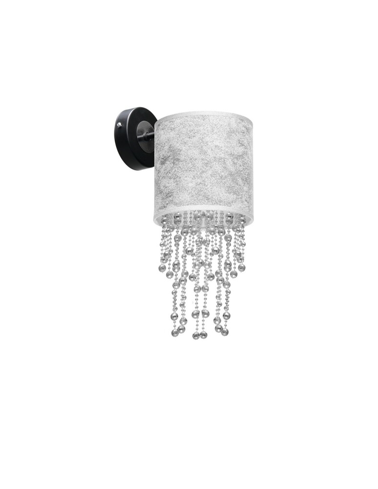 Glamour wall lamps - Milagro Wall lamp ALMERIA SILVER/BLACK 1xE27 MLP6433 - product kolory-swiatla.pl 3