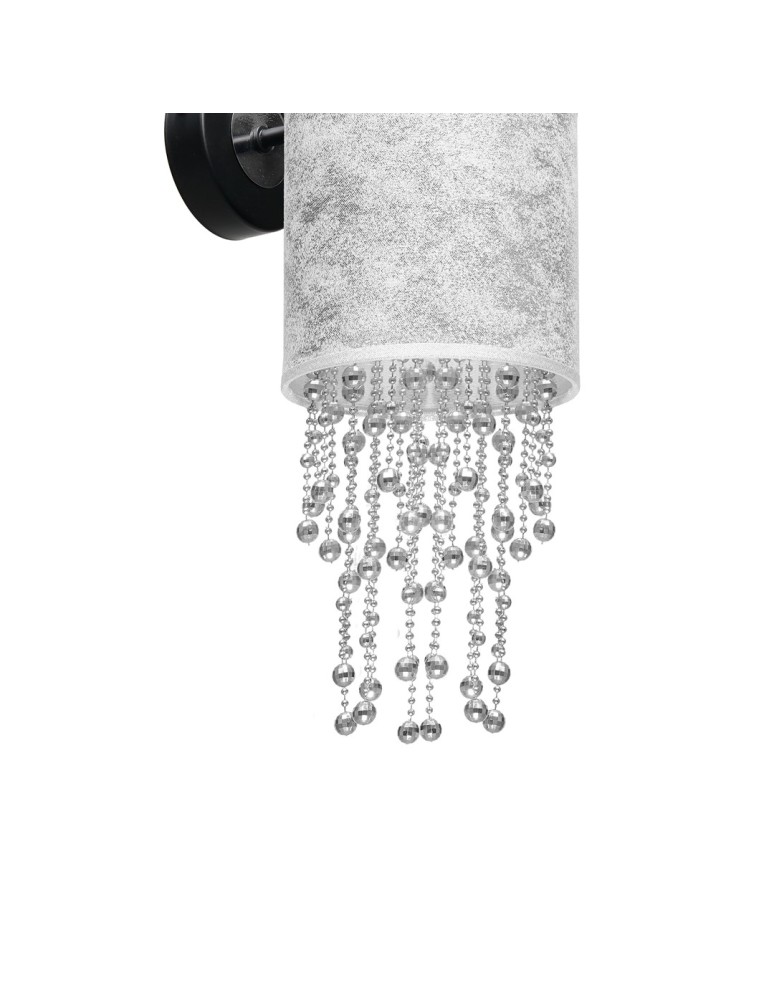 Glamour wall lamps - Milagro Wall lamp ALMERIA SILVER/BLACK 1xE27 MLP6433 - product kolory-swiatla.pl 4