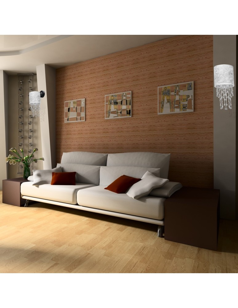 Glamour wall lamps - Milagro Wall lamp ALMERIA SILVER/BLACK 1xE27 MLP6433 - product kolory-swiatla.pl 5