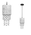 Milagro Lampa wisząca ALMERIA SILVER/BLACK 1xE27 MLP6434