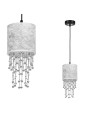 Milagro Lampa wisząca ALMERIA SILVER/BLACK 1xE27 MLP6434