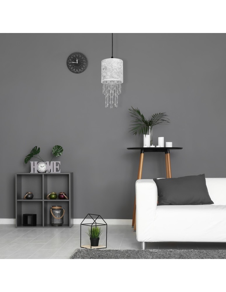 Milagro Lampa wisząca ALMERIA SILVER/BLACK 1xE27 MLP6434