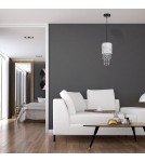 Milagro Lampa wisząca ALMERIA SILVER/BLACK 1xE27 MLP6434