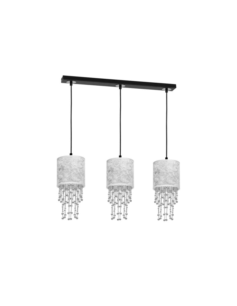 Milagro Lampa wisząca ALMERIA SILVER/BLACK 3xE27 MLP6435