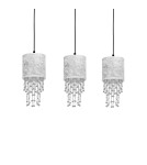Milagro Lampa wisząca ALMERIA SILVER/BLACK 3xE27 MLP6435