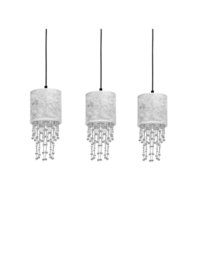 Milagro Lampa wisząca ALMERIA SILVER/BLACK 3xE27 MLP6435