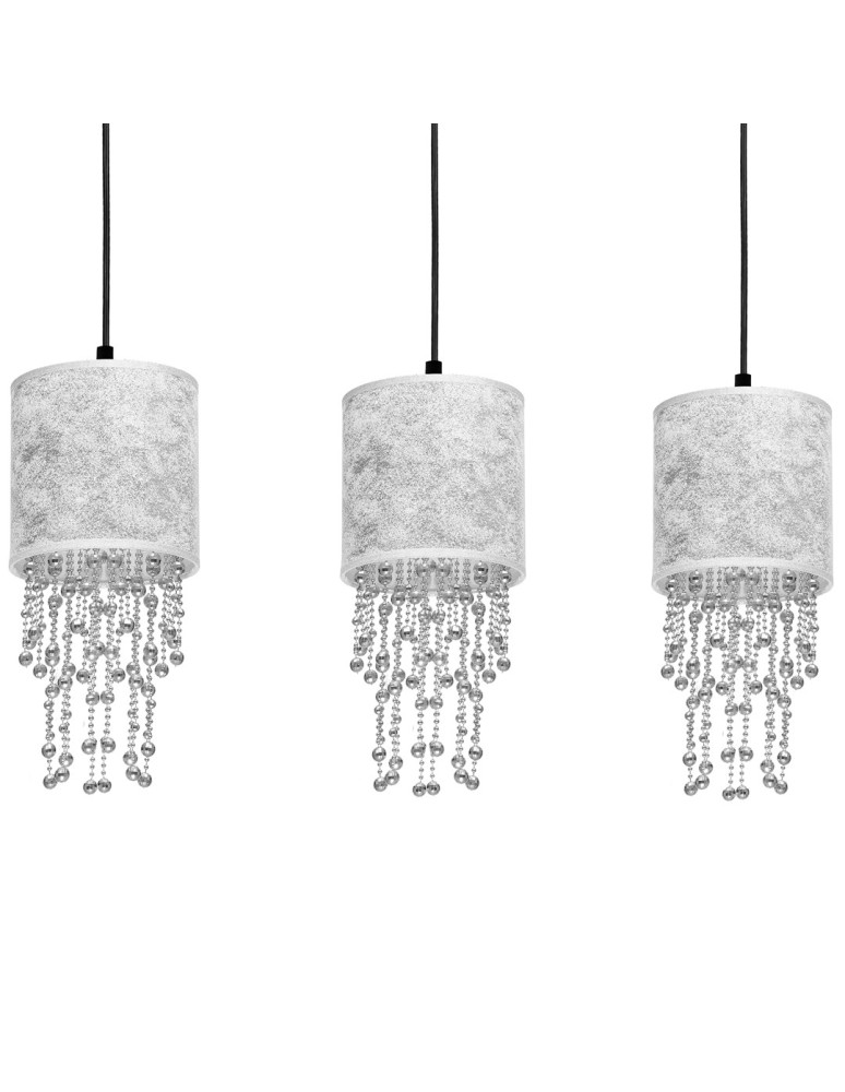 Milagro Lampa wisząca ALMERIA SILVER/BLACK 3xE27 MLP6435