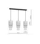 Milagro Lampa wisząca ALMERIA SILVER/BLACK 3xE27 MLP6435