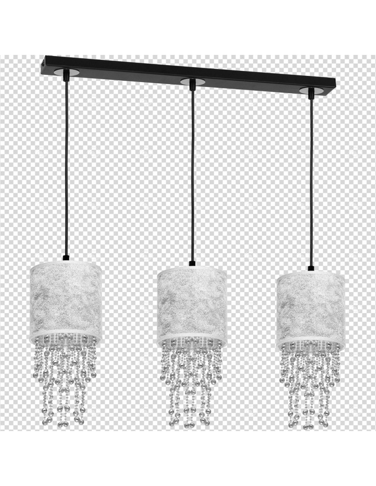 Milagro Lampa wisząca ALMERIA SILVER/BLACK 3xE27 MLP6435