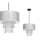 Pendant lamps - Milagro ALMERIA SLVER/BLACK 1xE27 pendant lamp MLP6436 - product 1