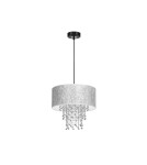 Milagro Lampa wisząca ALMERIA SLVER/BLACK 1xE27 MLP6436 Milagro Lampa wisząca ALMERIA SLVER/BLACK 1xE27 MLP6436