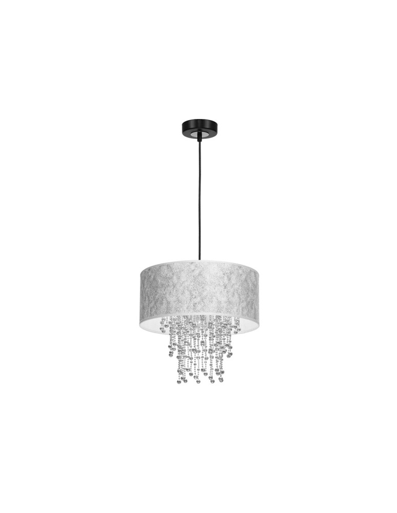 Milagro ALMERIA SLVER/BLACK 1xE27 pendant lamp MLP6436