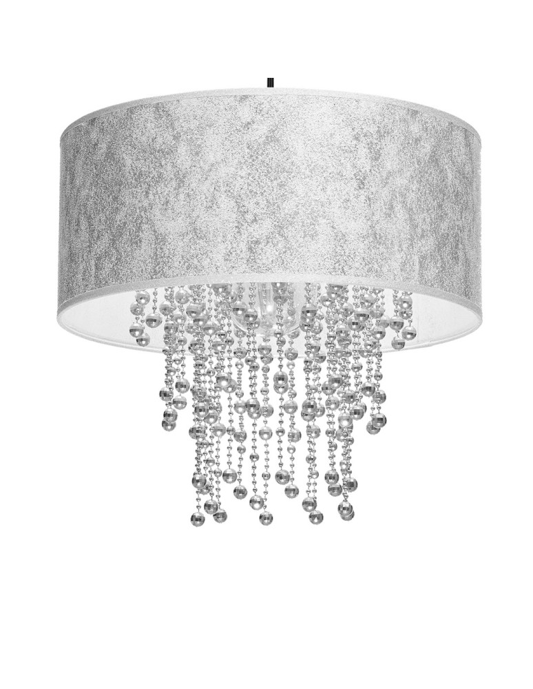 Milagro ALMERIA SLVER/BLACK 1xE27 pendant lamp MLP6436
