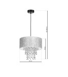 Pendant lamps - Milagro ALMERIA SLVER/BLACK 1xE27 pendant lamp MLP6436 - product 7