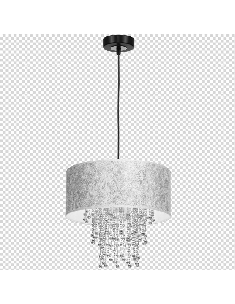 Milagro ALMERIA SLVER/BLACK 1xE27 pendant lamp MLP6436