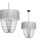 Pendant lamps - Milagro ALMERIA SILVER/BLACK 1xE27 pendant lamp MLP6437 - product 1