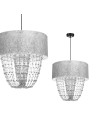Milagro ALMERIA SILVER/BLACK 1xE27 pendant lamp MLP6437
