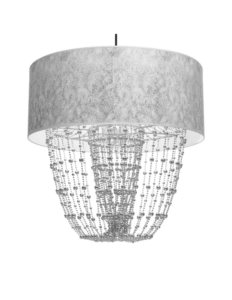 Pendant lamps - Milagro ALMERIA SILVER/BLACK 1xE27 pendant lamp MLP6437 - product kolory-swiatla.pl 4