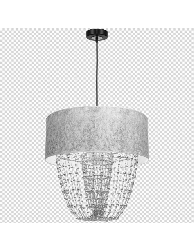 Pendant lamps - Milagro ALMERIA SILVER/BLACK 1xE27 pendant lamp MLP6437 - product kolory-swiatla.pl 8