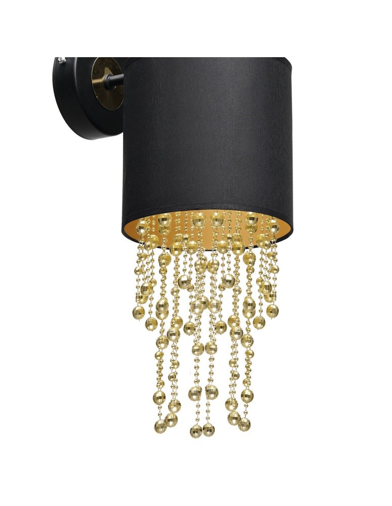 Glamour wall lamps - Milagro Wall lamp ALMERIA BLACK/GOLD 1xE27 MLP6438 - product kolory-swiatla.pl 4