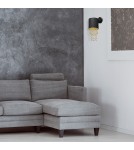 Glamour wall lamps - Milagro Wall lamp ALMERIA BLACK/GOLD 1xE27 MLP6438 - product 6