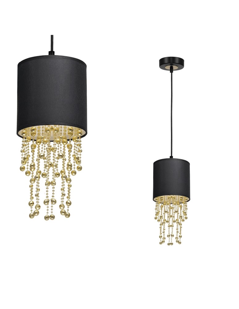 Pendant lamps - Milagro ALMERIA BLACK/GOLD 1xE27 pendant lamp MLP6439 - product kolory-swiatla.pl 1