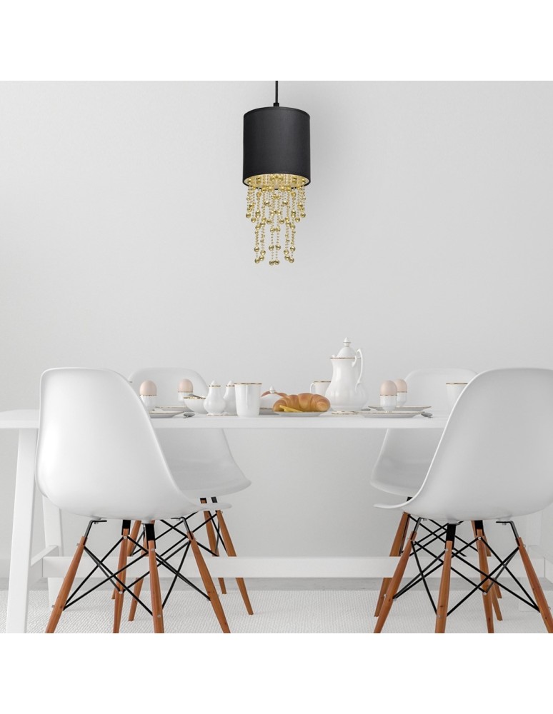 Milagro Lampa wisząca ALMERIA BLACK/GOLD 1xE27 MLP6439