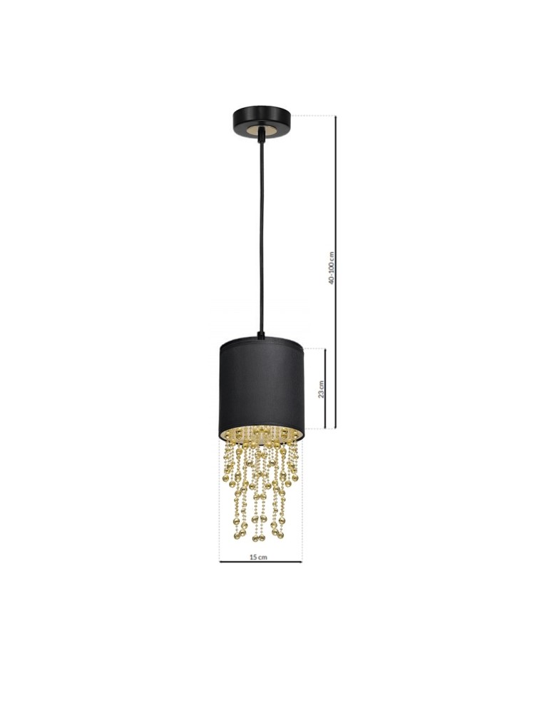 Pendant lamps - Milagro ALMERIA BLACK/GOLD 1xE27 pendant lamp MLP6439 - product kolory-swiatla.pl 7