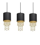 Milagro Lampa wisząca ALMERIA BLACK/GOLD 3xE27 MLP64400