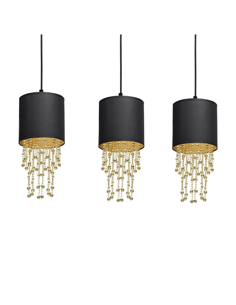 Milagro Lampa wisząca ALMERIA BLACK/GOLD 3xE27 MLP64400