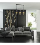 Milagro Lampa wisząca ALMERIA BLACK/GOLD 3xE27 MLP64400