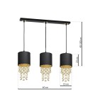 Milagro Lampa wisząca ALMERIA BLACK/GOLD 3xE27 MLP64400