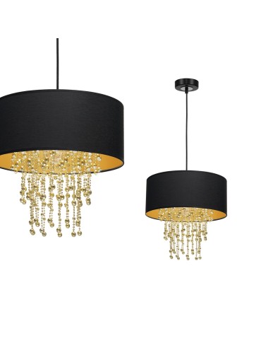 Milagro ALMERIA BLACK/GOLD 1xE27 pendant lamp MLP6441