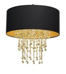 Milagro Lampa wisząca ALMERIA BLACK/GOLD 1xE27 MLP6441