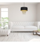 Milagro Lampa wisząca ALMERIA BLACK/GOLD 1xE27 MLP6441