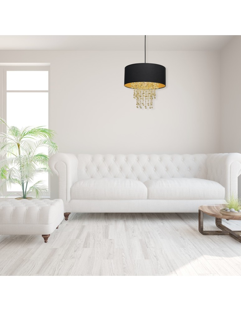 Milagro Lampa wisząca ALMERIA BLACK/GOLD 1xE27 MLP6441