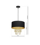 Milagro Lampa wisząca ALMERIA BLACK/GOLD 1xE27 MLP6441