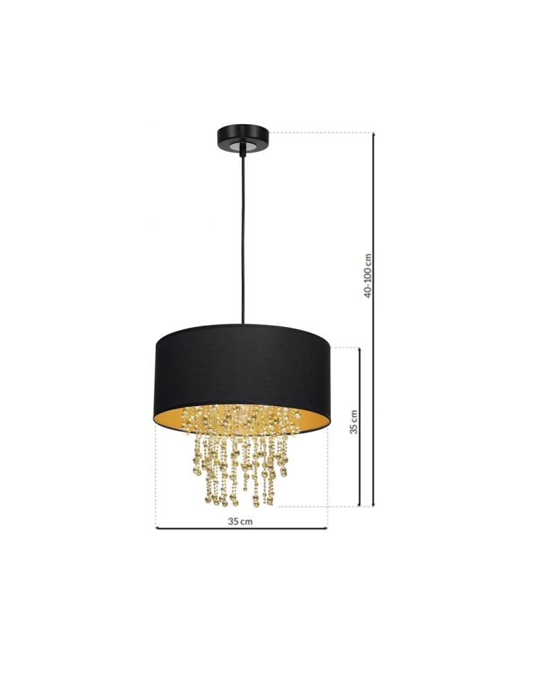 Milagro Lampa wisząca ALMERIA BLACK/GOLD 1xE27 MLP6441