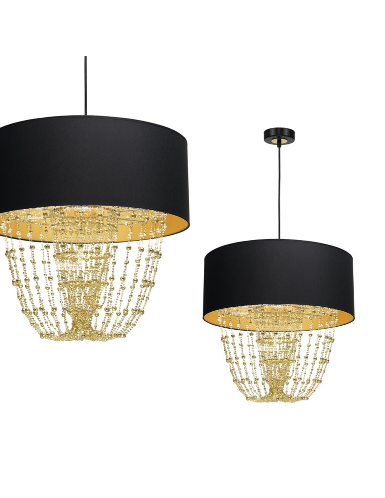 Milagro Lampa wisząca ALMERIA BLACK/GOLD 1xE27 MLP6442
