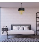 Milagro Lampa wisząca ALMERIA BLACK/GOLD 1xE27 MLP6442