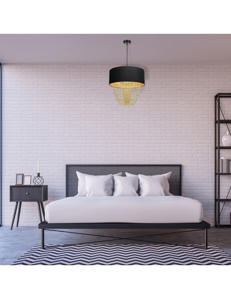 Milagro Lampa wisząca ALMERIA BLACK/GOLD 1xE27 MLP6442