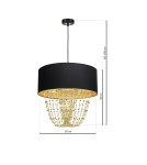 Milagro Lampa wisząca ALMERIA BLACK/GOLD 1xE27 MLP6442